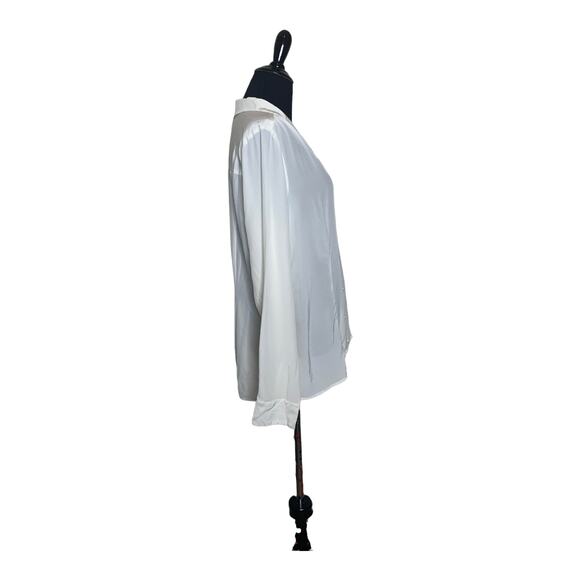 Pendleton cream silk long sleeves button shirt blouse size 14 - Picture 11 of 15